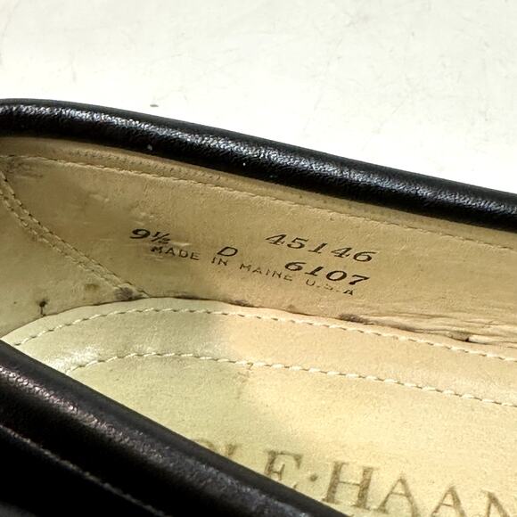 EUC Rancourt & Co x Cole Haan Tassel Loafer Moc Black Calf Made in Maine USA 9.5 - Picture 8 of 11